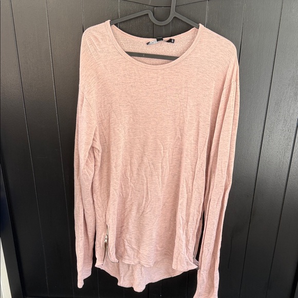 Men's Light Pink Long Sleeve Tee - Picture 1 of 2